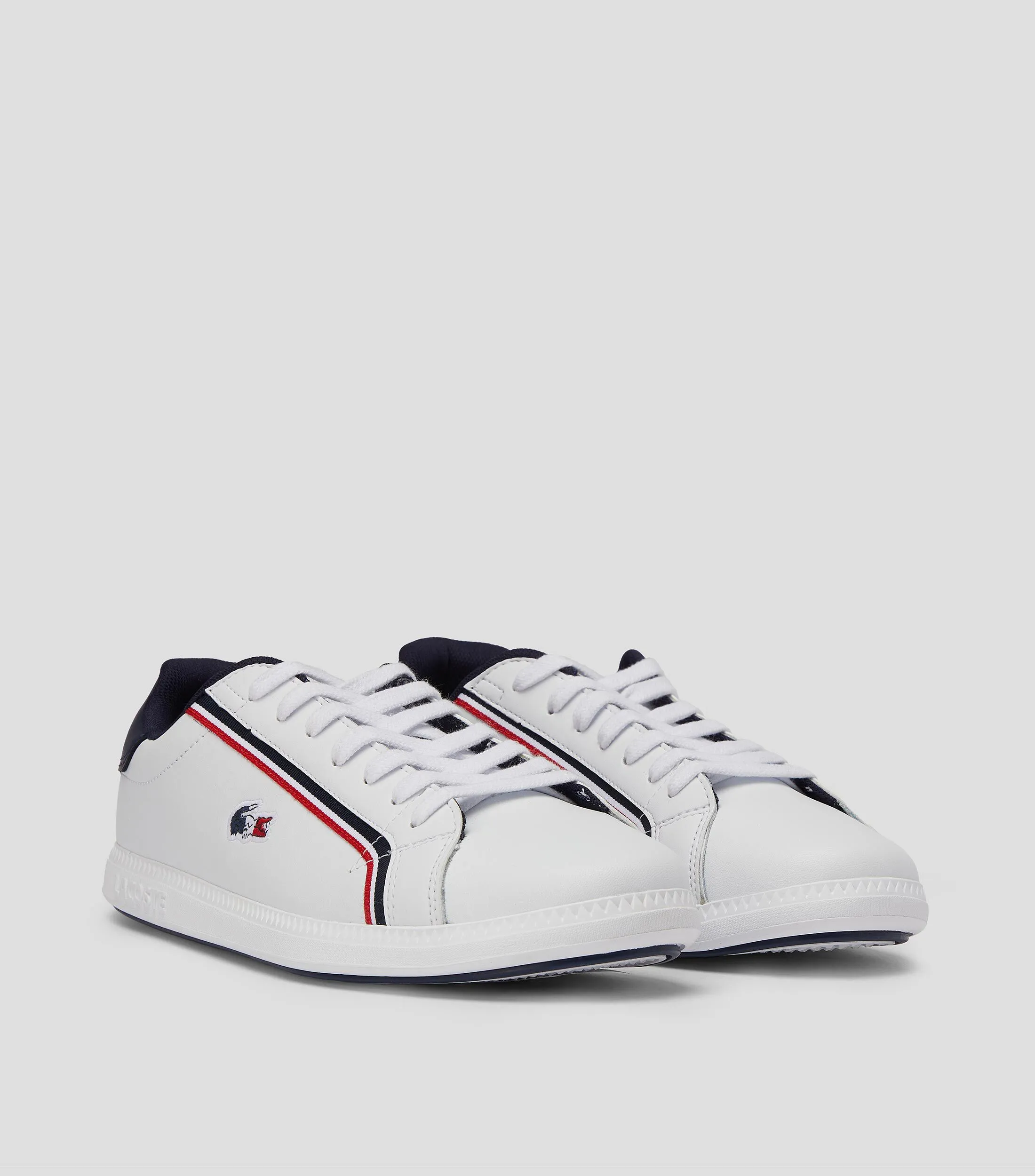 Lacoste Tenis casuales Graduate en piel blancos Hombre