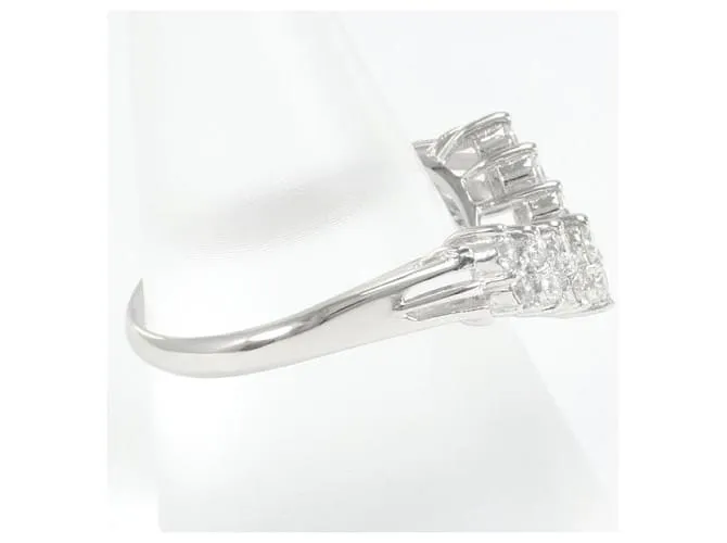 Otras joyas & Other Stories Anillo de diamante de platino PT900 tamaño 15 en excelente estado Plata 