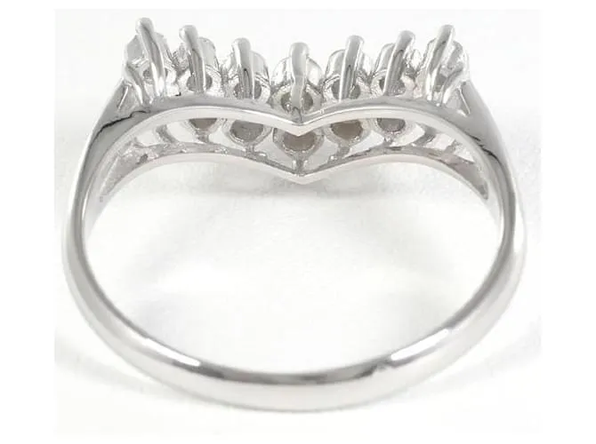 Otras joyas & Other Stories Anillo de diamante de platino PT900 tamaño 15 en excelente estado Plata 