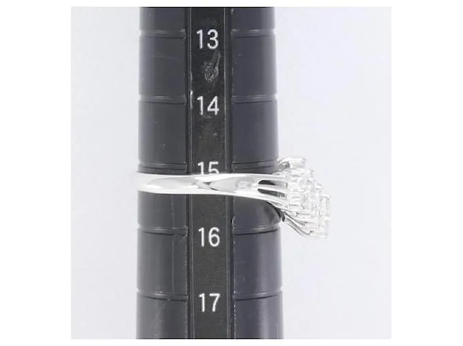 Otras joyas & Other Stories Anillo de diamante de platino PT900 tamaño 15 en excelente estado Plata 